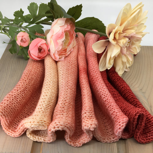 Sock Blank - Peach to Red