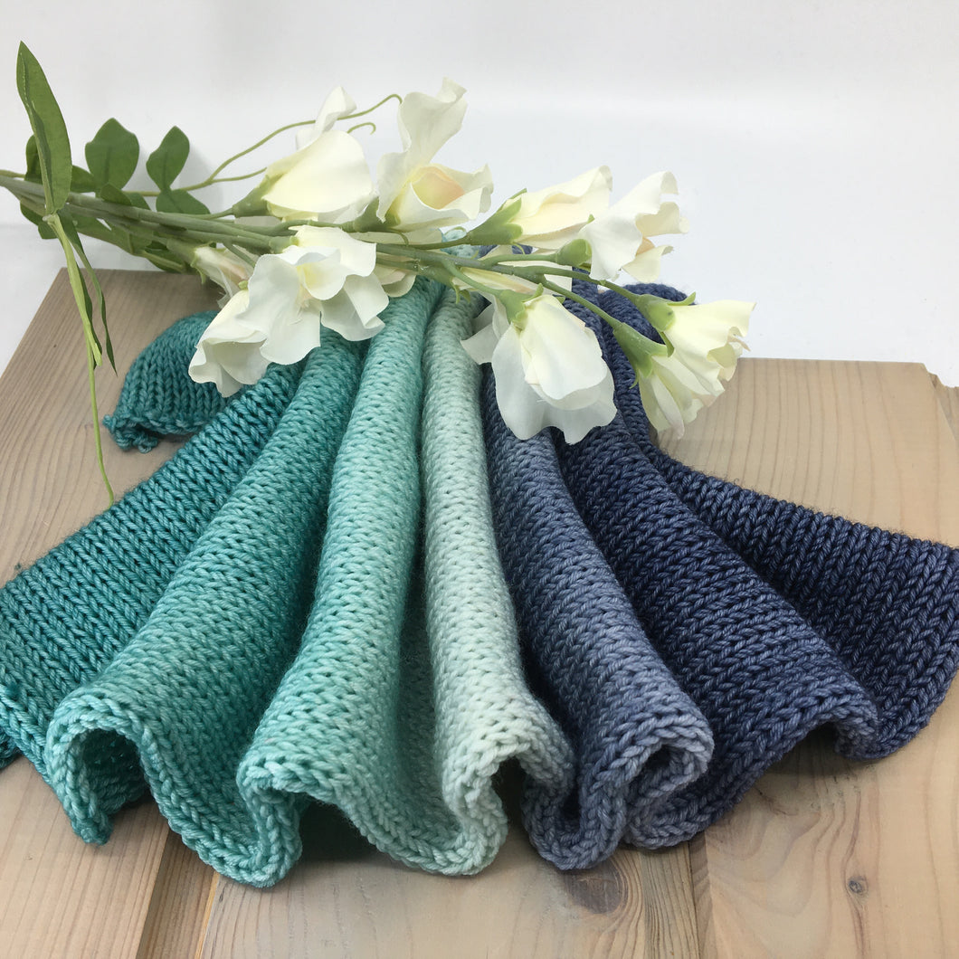 Sock Blank - Dusty Blue to Spruce Green