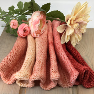Sock Blank - Peach to Red